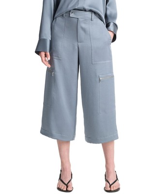 Vince Low-Rise Satin Parachute Crop Pant Womens