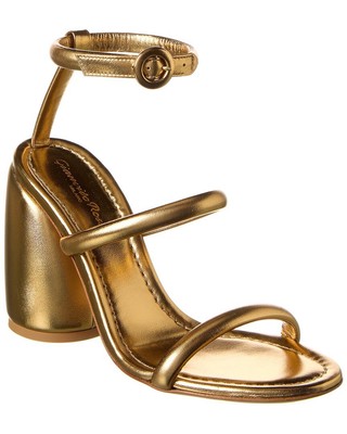 

Gianvito Rossi Adrie 95 Женские кожаные сандалии, Золотой, NA