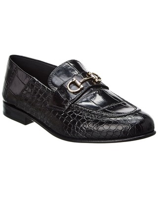 Женские мокасины из крокодиловой кожи с тиснением Ferragamo Ottone