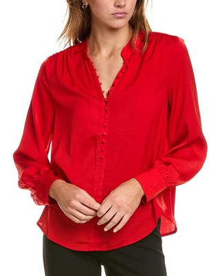 Женская блузка с V-образным вырезом Vince Camuto, красная, L