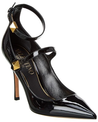

Женские лакированные туфли Valentino Roman Stud 100, Черный, NA