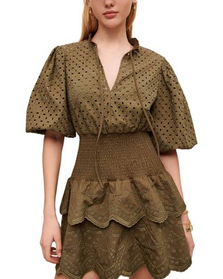 Maje Rode Mini Dress Womens Green T40