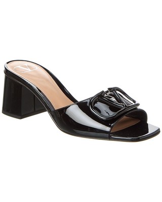 Женские лакированные сандалии Valentino Vlogo 60, черные 36