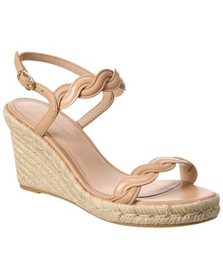 

Stuart Weitzman Женские кожаные и лакированные сандалии, Бежевый, NA