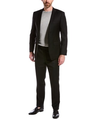 Pre-owned Cavalli Class 2pc Slim Fit Wool Suit Men's In Black