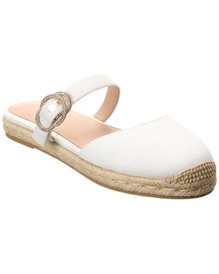 

Женские парусиновые эспадрильи Stuart Weitzman с пряжкой и кристаллами, Белый, NA