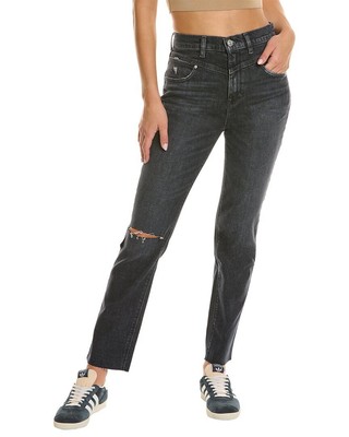 Джинсы Hudson Jeans Holly Washed Black High-Rise Прямые джинсовые женские черные 23