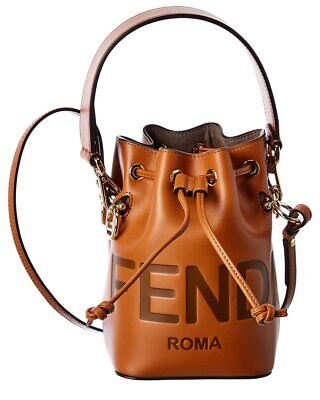 

Мини-кожаная сумка-мешок Fendi Mon Tresor женская бежевая, NA