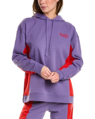 Женская толстовка Ganni Oversize с капюшоном фиолетового цвета Xxs/Xs