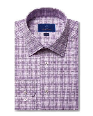 

Рубашка с отделкой David Donahue Мужская, Lilac, NA