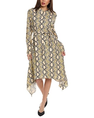 Женское платье-рубашка с мандариновым воротником St. John