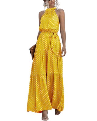 

Платье женское Deli.S, Yellow - white polka dot