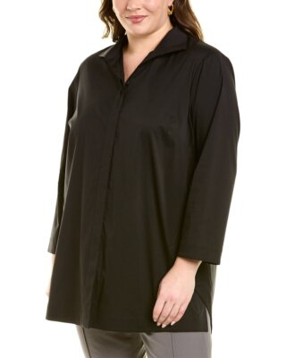 Блузка Lafayette 148 New York Plus Marla женская черная 1X
