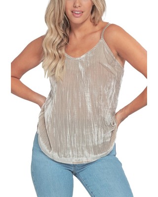 Женская майка-ками из мятого бархата от папарацци L