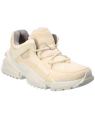 

Кроссовки Ferragamo с отделкой из кожи и замши мужские белые, Белый, NA