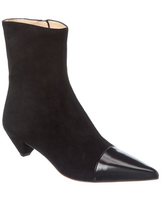 Tod S Suede & Leather Bootie Womens Black 35
