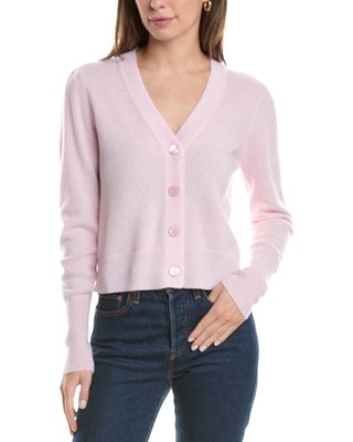 Женский приталенный кашемировый кардиган Forte Cashmere Розовый L