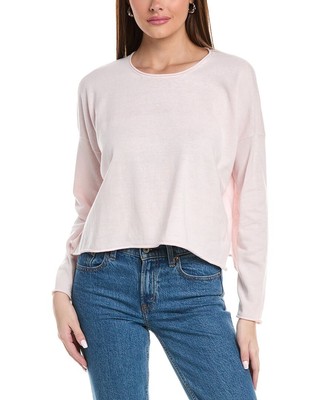 Eileen Fisher Petite Dropped-Shoulder Top Womens Pink Pp