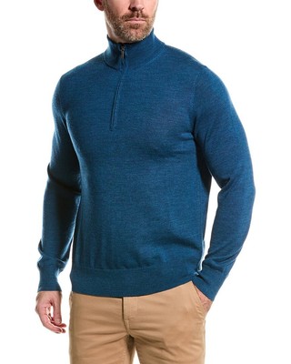 Мужской шерстяной свитер Brooks Brothers с имитацией молнии на 1/2