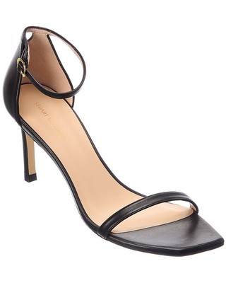 

Женские кожаные сандалии Stuart Weitzman Amelina 75, черные, Черный, NA