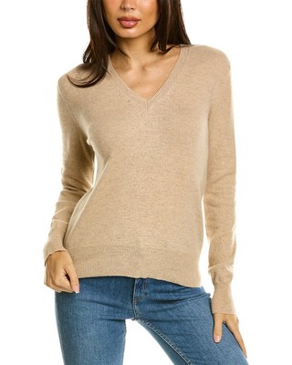 

Женский кашемировый свитер Malo Cashmere с v-образным вырезом, Коричневый