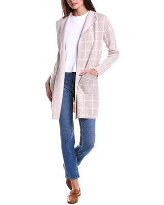 

Женский кашемировый кардиган с двусторонним оконным стеклом Forte Cashmere, Бежевый