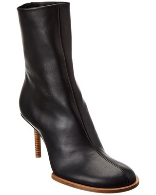 

Женские кожаные ботильоны Jacquemus Les Bottines Rond Carre, Черный, NA