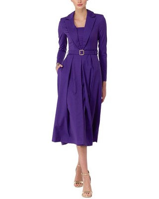 Pre-owned Bgl Wool-blend Midi Dress Women's In Purple