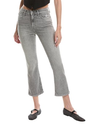 7 For All Mankind Роскошные винтажные джинсы с высокой талией Imprint Slim Kick Jean Женские серые 23