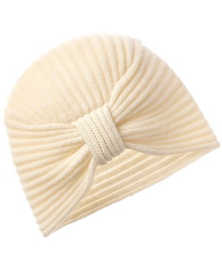 

Qi Cashmere Shaker Stitch Кашемировый тюрбан женский белый, NA