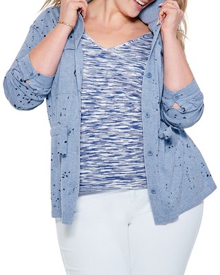 

Женская куртка Nic+Zoe Plus Splatter Vital, Bltblue multi