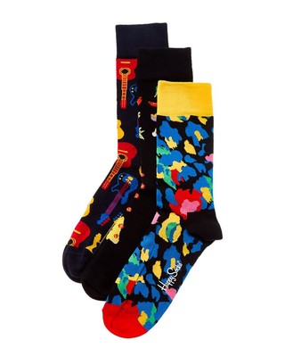 Носки Happy Socks, 3 шт., мужские носки Guitar Crew, 41–46