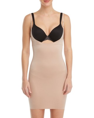 

Корректирующее белье Spanx с открытым бюстом и полной комбинацией, коричневое, Коричневый, NA