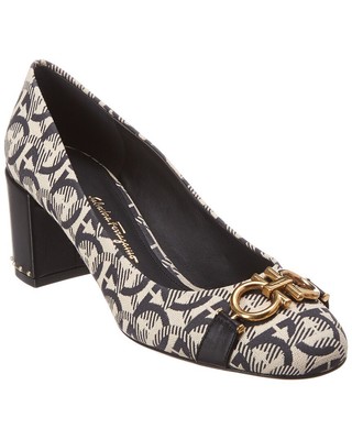 

Женские парусиновые туфли Ferragamo Gancini, Черный, NA