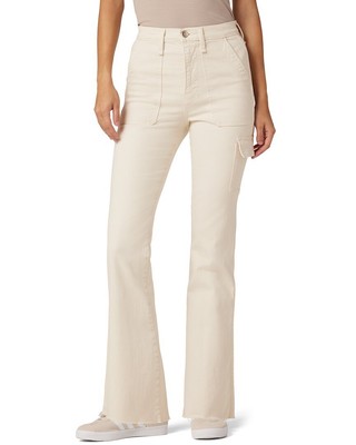 Женские джинсы Hudson Jeans Utility Faye с ультравысокой посадкой и разрезом Egret Jean Womens