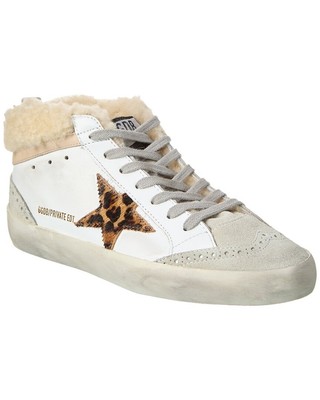 Женские кроссовки Golden Goose Midstar из кожи и овчины, белые 35