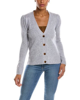 

Женский кашемировый кардиган Qi Cashmere с пышными рукавами