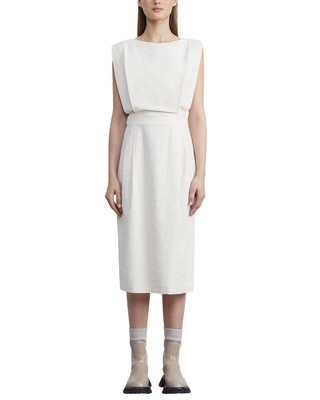 

Женское удлиненное блузонное платье Lafayette 148 New York, Buff