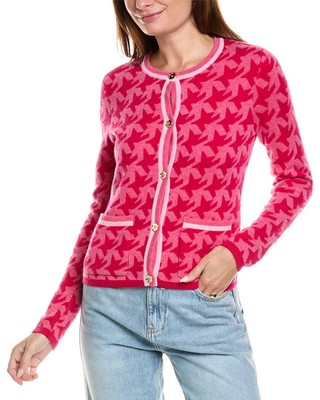 Kier+J Wool & Cashmere-Blend Cardigan Womens Pink L