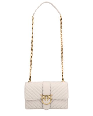 

Pinko Кожаная Сумка Через Плечо Женская Серая, NA