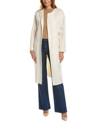 

Max Mara Studio Enrico Пальто из смеси шерсти и кашемира женское белое, Белый, NA