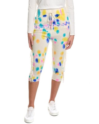 Кашемировые брюки-шаровары Minnie Rose Tie-Dye женские белые Xs