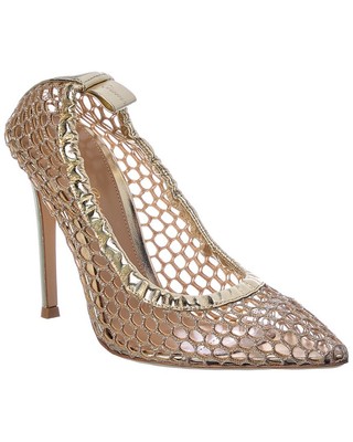 

Gianvito Rossi Alisia 105 Женские туфли из сетки и кожи, золото, Золотой, NA