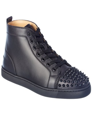 Мужские кожаные кроссовки Christian Louboutin Lou с шипами