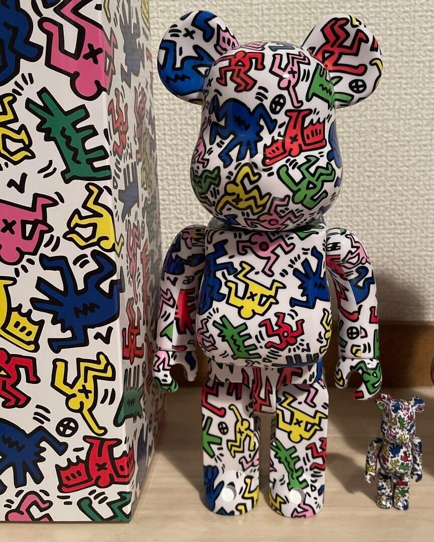 BE@RBRICK - 未開封品 BE@RBRICK KEITH HARING #8 100%/400% Be@rbrick Keith Haring #8 100% & 400% Collectible Set by
