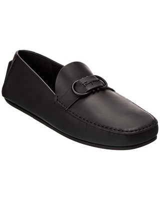

Мужские кожаные лоферы Ferragamo Palinuro T, Черный, NA