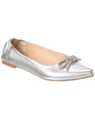 Женская кожаная обувь на плоской подошве Yosi Samra Vivienne Crystal Bow 8.5