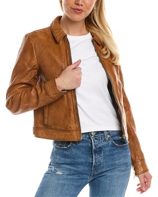 

Женская укороченная кожаная куртка Харрингтон Superdry, Mcamel, NA