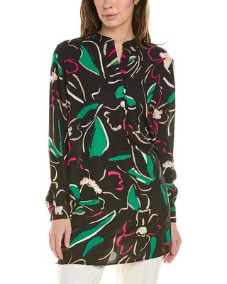 Женская туника Anne Klein Nehru черного цвета Xs