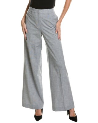 Широкие женские брюки из полушерстяной ткани Lafayette 148 New York Dalton